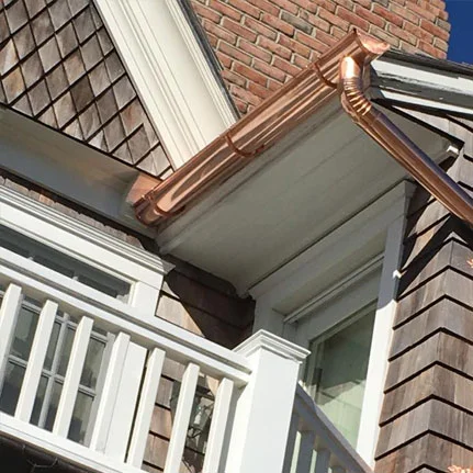 copper gutter installation Old Westbury ny